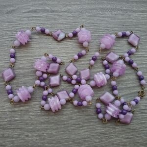 Vintage Beaded Long Wrap Necklace